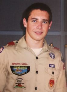 Matt Moshier in his Boy Scout uniform.
