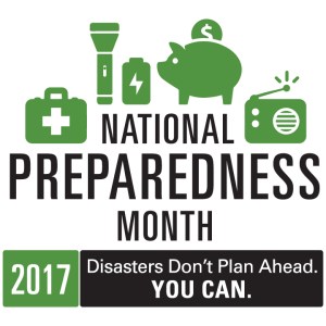 The official logo for National Preparedness Month 2017.