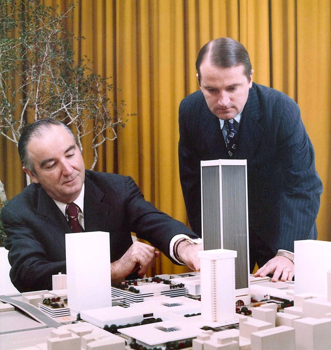 John Williams with tower model