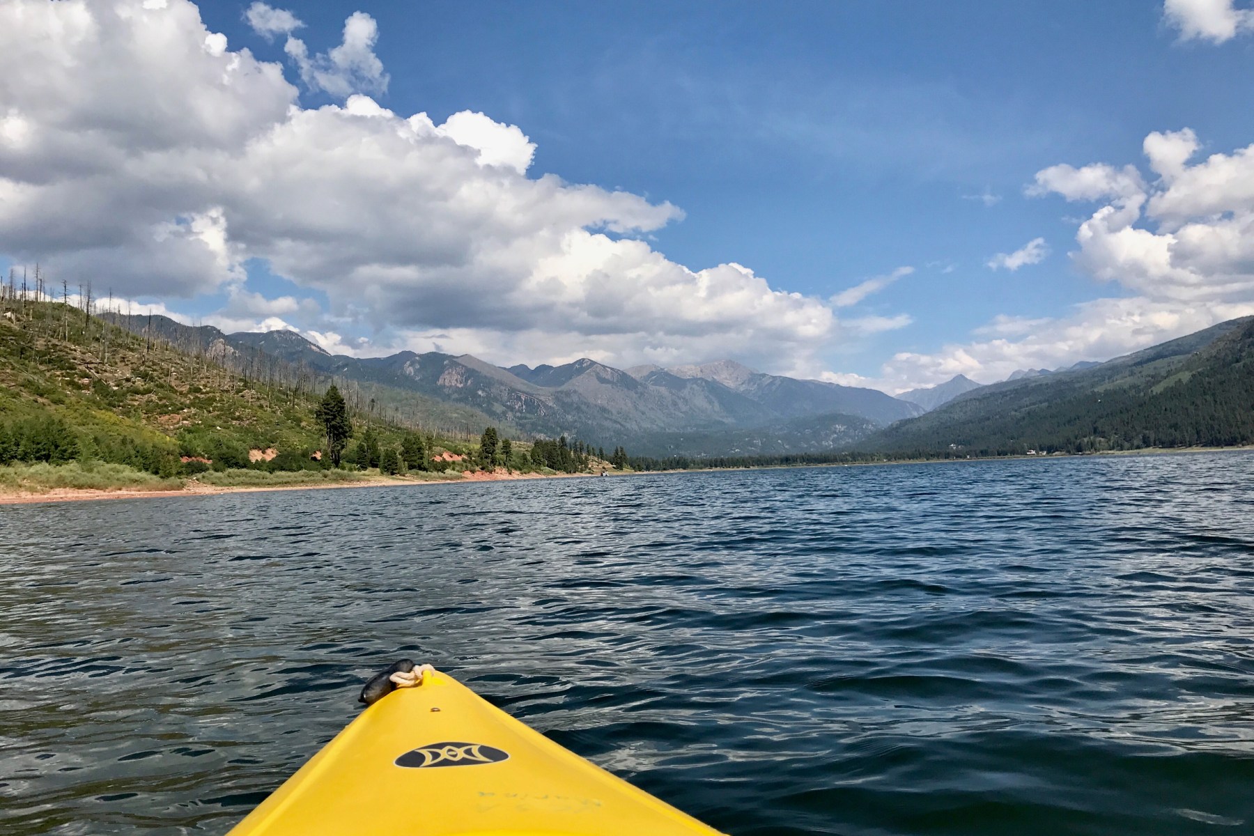 front of a kayak