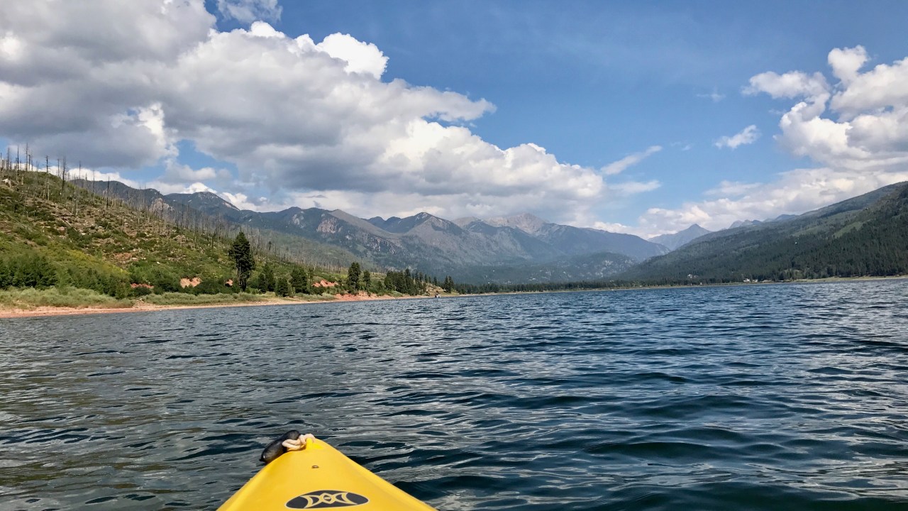 front of a kayak