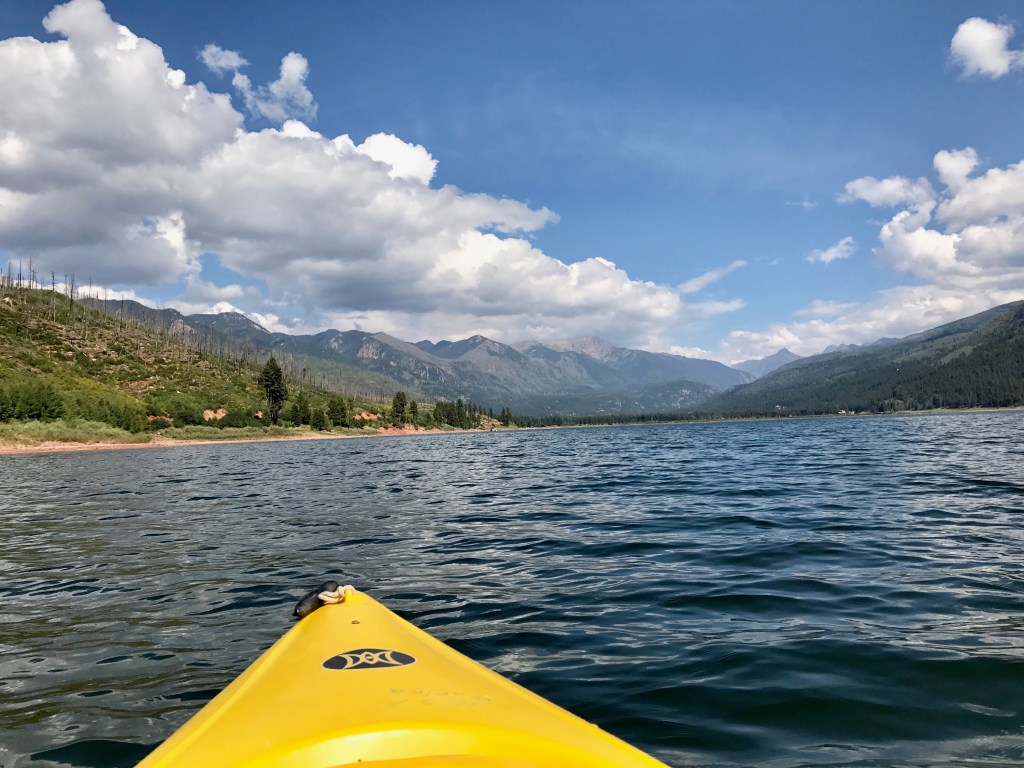 front of a kayak