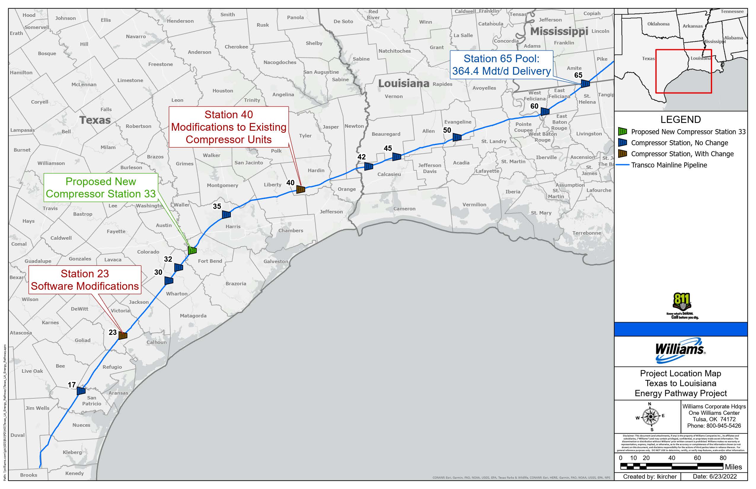 Texas to Louisiana Energy Pathway Williams Companies